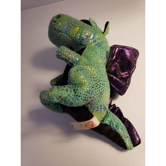 Ty Beanie Boos Cider the Green Dragon 2015 Stuffed Plush Animal - Picture 6 of 8